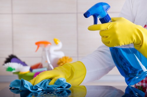 Specialist equipment used for hard floor cleaning in SW18