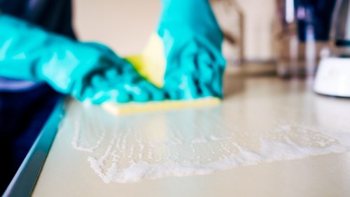 Cleaners in SW18 working carefully on a fresh interior space