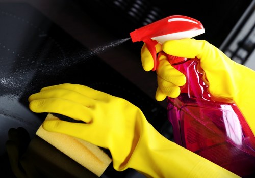 Team reviewing health and safety practices for cleaning operations