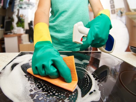 Professional cleaning of shared hallway and lift area in SW18
